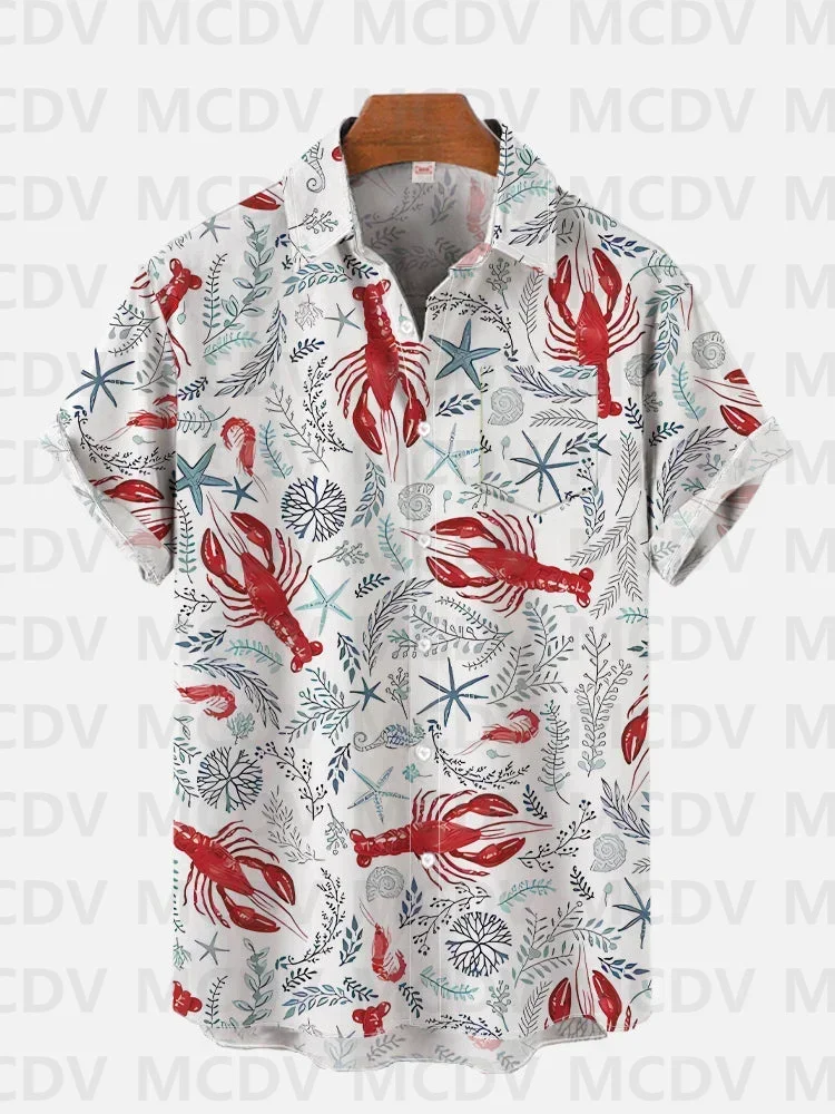 Black Kittens Playing Hide And Seek In Tropical Forest Pattern Printed Men's 3D Printed Hawaiian Shirts