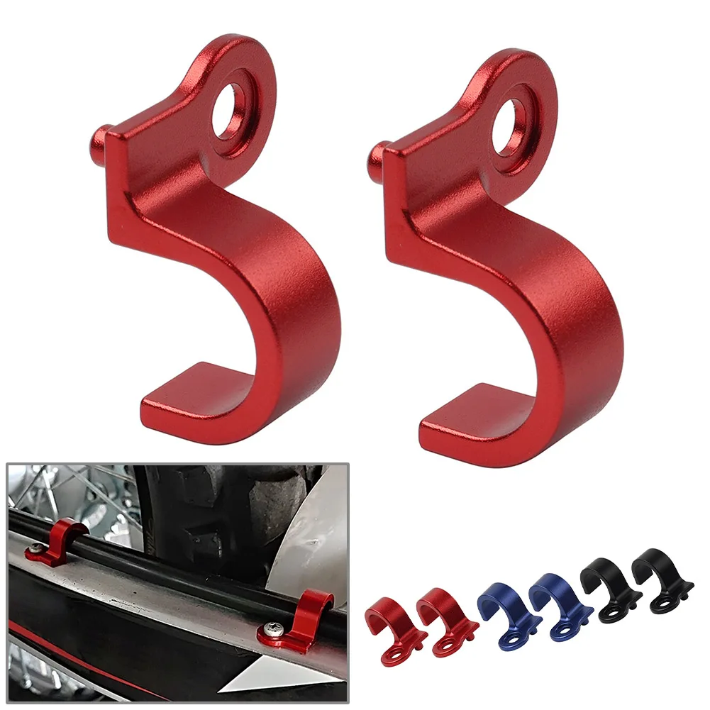 2Pcs CNC Rear Brake Hose Clamp Line Guide Aluminum For HONDA CRF250L 300L Rally CRF230M