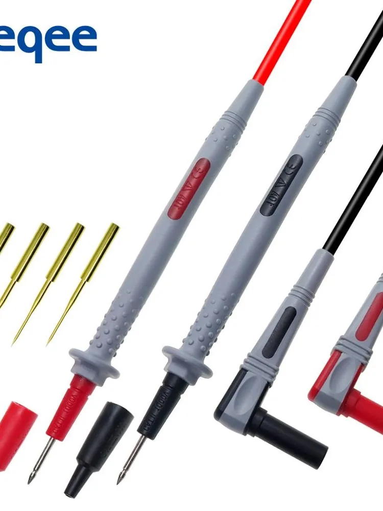 Cleqee P1505B 1000V/10A 150cm uniwersalna podwójna folia silikonowa z ostą igłą multimetr sonda przewód testowy do multimetru cyfrowego — zdjęcie produktu 7