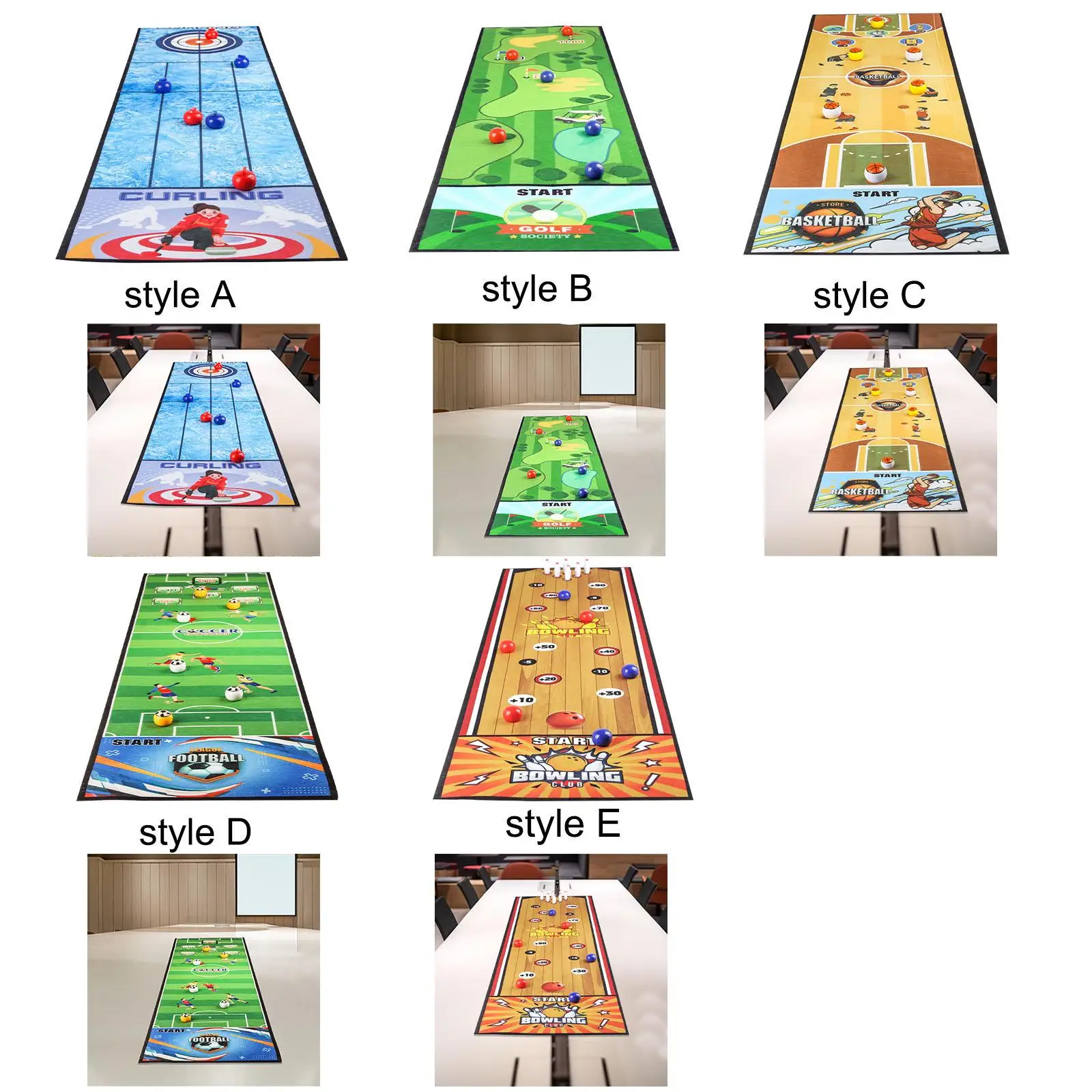 Tabletop Curling Game Educational Family Game for Game Night Indoor Play Toy