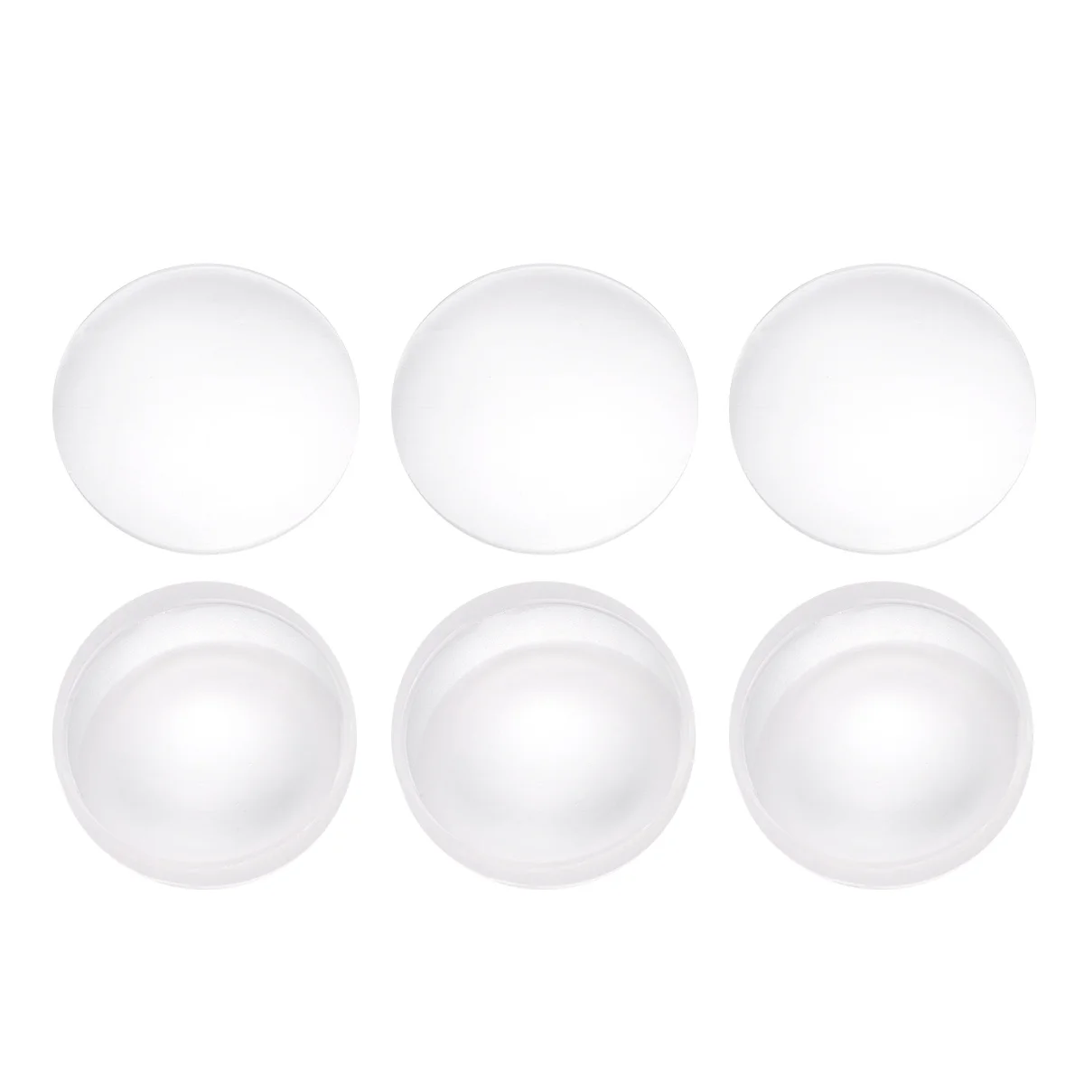 

6Pcs Optical Lens 42Mm Glass Lens Double Convex High Clarity for Science Experiments Educational Instruments Projectors Photo