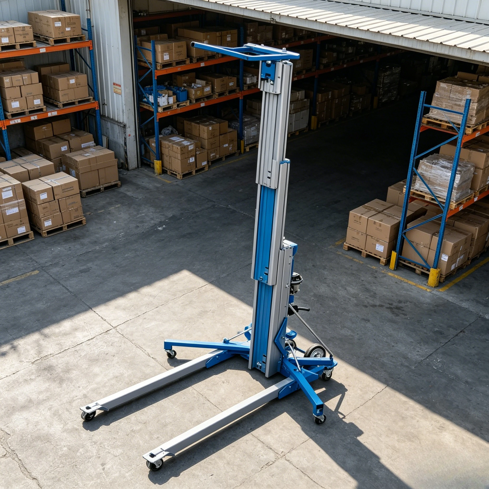 300kg Hand-cranked Aluminum Alloy Lift Manual Lifting Platform for Exhibition Construction Both Outdoor and Indoor Customized