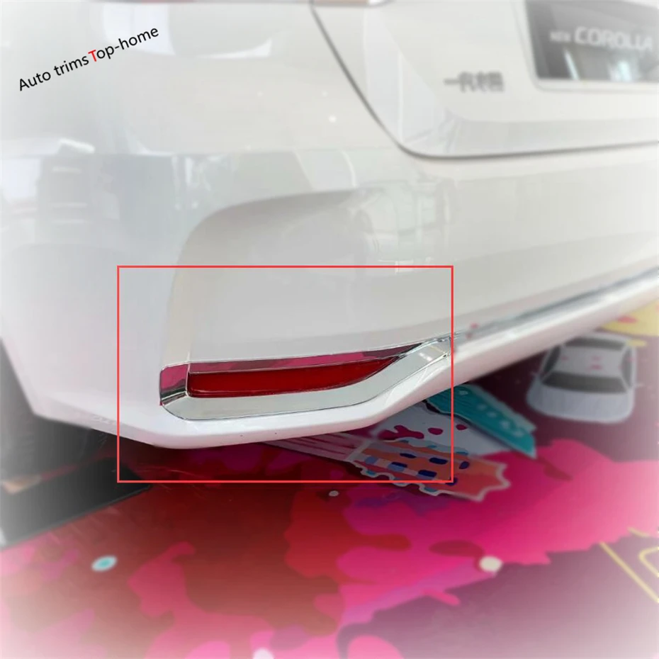 

Tail Trunk Rear Bumper Fog Lights Lamps Decor Frame Cover Trim For Toyota Corolla E210 2019 - 2025 ABS Chrome Car Accessories
