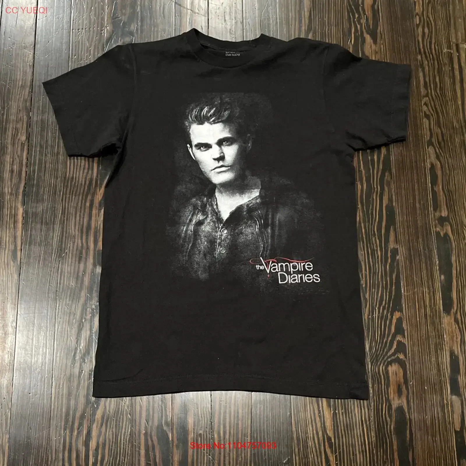 Camiseta The Vampire Diaries Team Stefan Masculina Tamanho M Algodão Vintage Lavado Levemente Casual Elástica Para Uso Diário