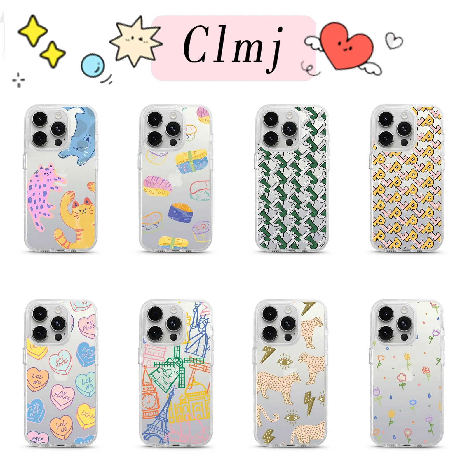 INS Colorful collage Phone Case For Samsung Galaxy S26 S25 S24 S23 S22 S21 S20 FE Note20 Edge Plus Ultra Lite 5G Clear Cover