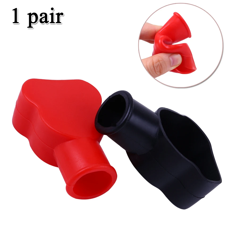 2 Pieces Car Motorcycle Positive Battery Terminal Rubber Insulating Boots Heat Resistant Protective Battery Terminal Covers