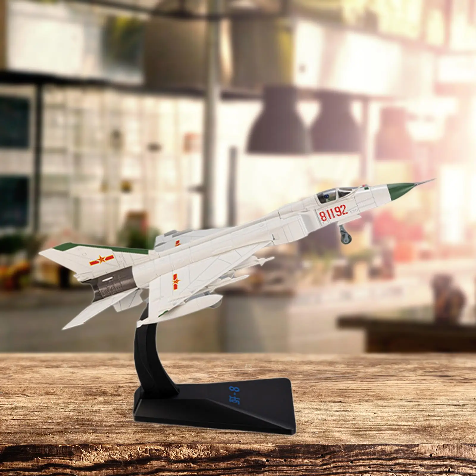 1:72 F8 Aircraft Model Aircraft Model Collectibles with Base Airplane Model for Livingroom Home Office Bedroom Decorations