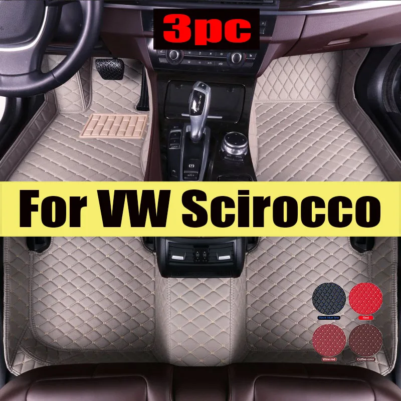 

Custom Car floor mats for VW VW Scirocco 2009 2010 2011 2012 2013 2014 2015 2016 2017 auto foot Pads automobile carpet