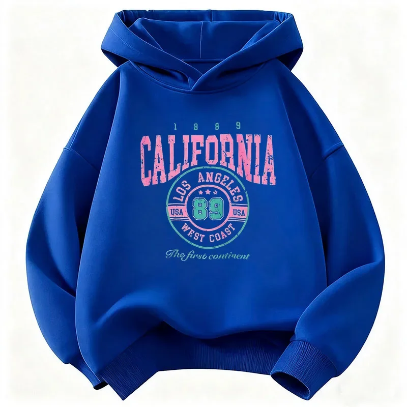 2026 Spring Autumn Fleece Pullover Shirt Children's Sports Hoodie Casual California Los Angeles Fashion Hoodie Kids Pattern Top
