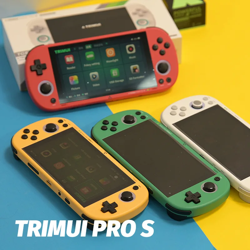 

2025 Trimui Smart Pro S 4,96 дюйма, 1280x720 пикселей Ips, полностью ламинированное портативное обновление, портативный Hd беспроводной игровой автомат Gba Nds