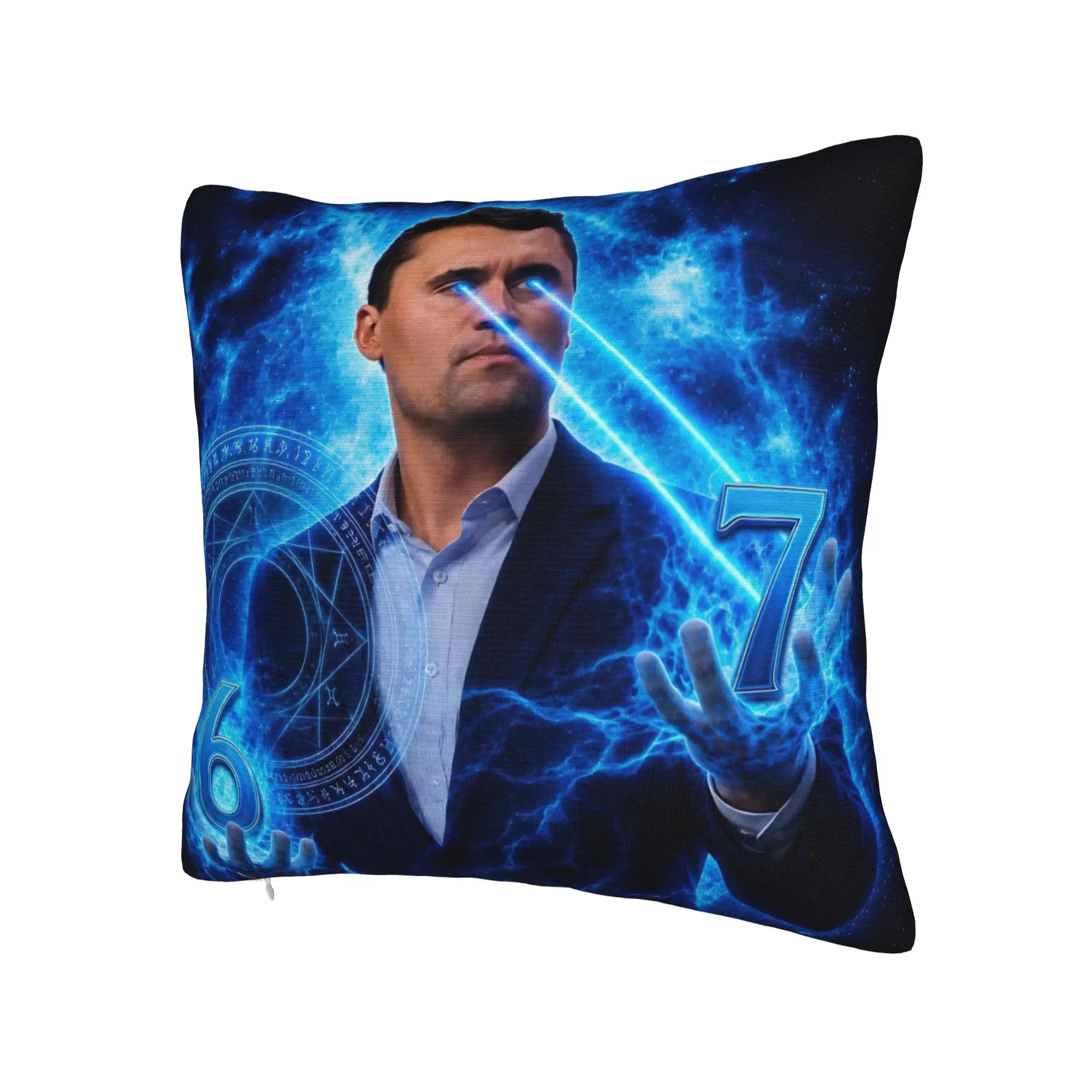 Charlie Kirk Funny Meme  Pillow Cover Accessories Soft Cushion Cover Decorative  Pillow Case Cover Living Room Multi Size