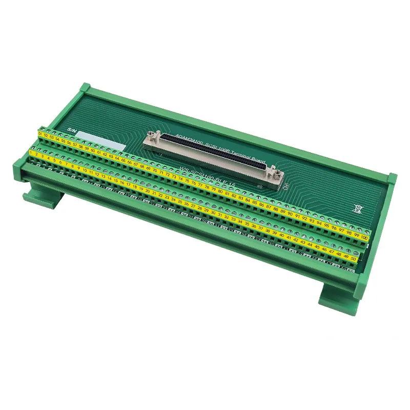 The 100-pin connection board for SCSI100 terminal unit, DIN-100S-01, is suitable for Advantech ADAM39100.