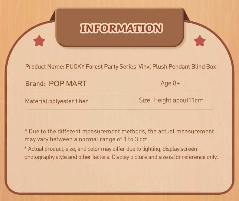 POP MART PUCKY Forest Party Series-Vinvl Pendant Blind Box 1PC/6PCS POPMART Mystery Box – Detail 4