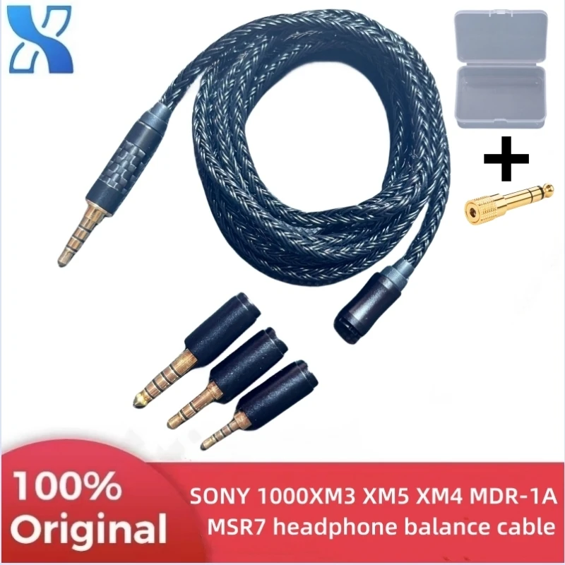 XSL single crystal copper silver plated upgrade wire connection balance wire suitable for SONY MDR-1A 1000XM3 XM4 XM5 MSR5 MSR7