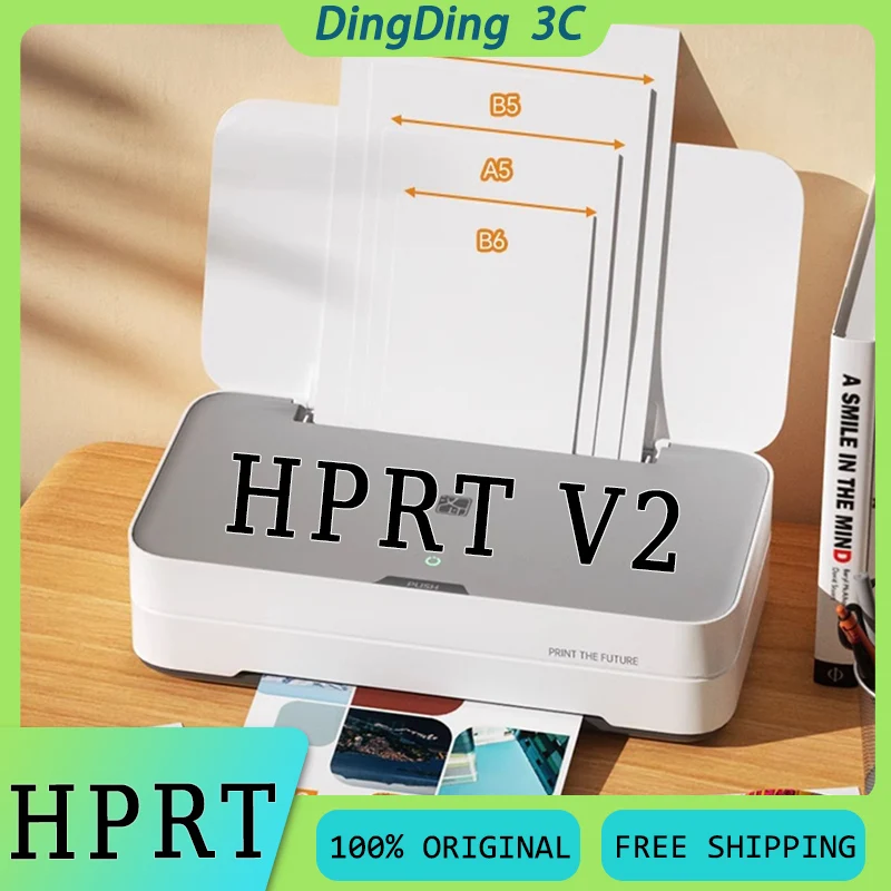 

HPRT V1 Color Inkjet Printer Multi functional Machine Mobile WiFi Wireless Connection Office Home Small A4 Mini Printer Custom
