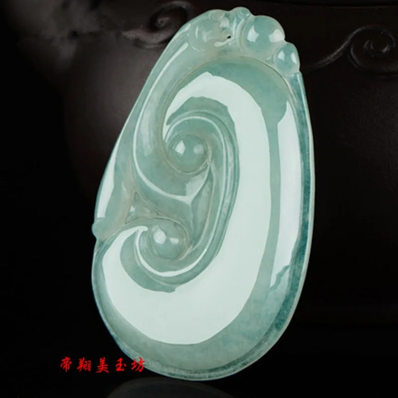 Burma jadeite Ruyi big jade pendant