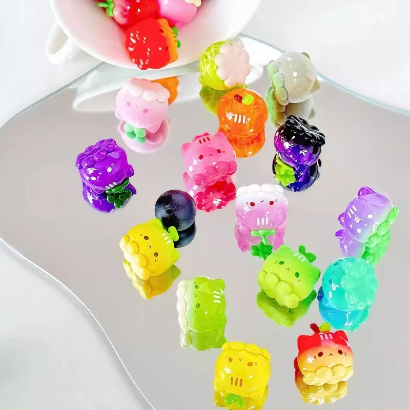Disponibile Fragola Baffi Polpo Gatto Miao Miao Serie del mercato della frutta Simpatico sacchetto cieco Scatola cieca Simpatico adorabile frutta Mini modello regalo