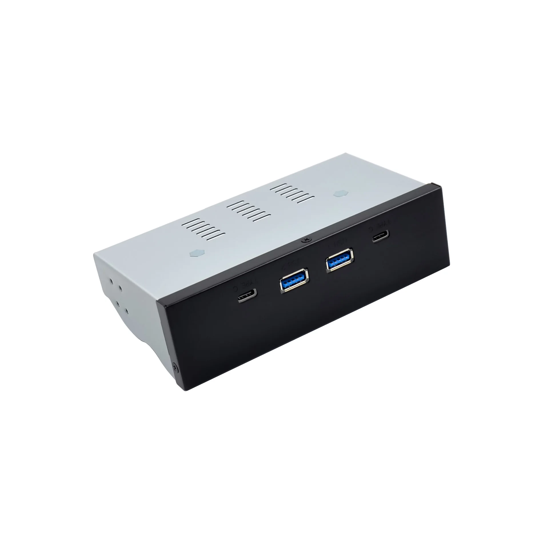 Sunweit st663 acessórios de computador painel frontal 4 portas 5.25 "frente usb3.1 2a2c 820 usb hub divisor suporte combo interno adaptar