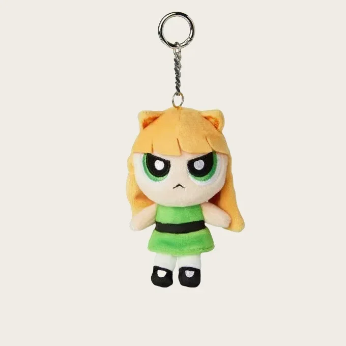 Cartoon-Anime-Schlüsselanhänger „The Powerpuff Girls“-Serie, Plüschtier, Kawaii-Charakter, niedliches Stofftier, Rucksack-Schlüsselanhänger, Geschenk für Mädchen – Detail 2