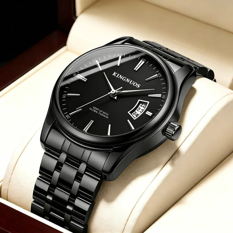 Couple Quartz Watch Women Men Watches Waterproof Steel Band Calendar Wristwatch Female Male Watch Daily Wear Girl Gifts Student view 4