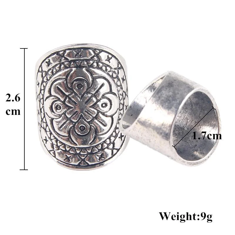 4Pcs Vintage Rings Ethnic Carved Silver Plated Boho Midi Finger Phalanx Ring Set Knuckle Turkish Jewelry Gypsy