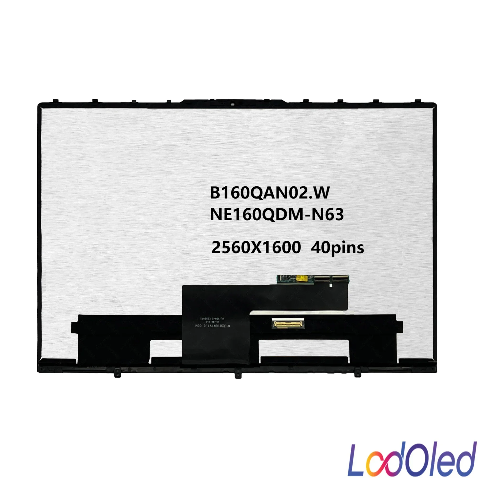 16.0'' 2.5K for Lenovo Yoga 7 16IAP7 82QG LCD Screen Touch Digitizer IPS Panel Assembly With Frame/Bezel 2560X1600 40pins 16:10