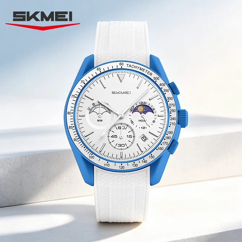 SKMEI 9424 Business Luxury Men Women Quartz Stopwatch Luminous Watch Silicone Business 3ATM Waterproof Wristwatches Male Clock