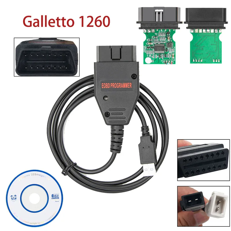 EOBD2 Flasher Galletto 1260 Auto Chip Tuning With FTDI Multilingual