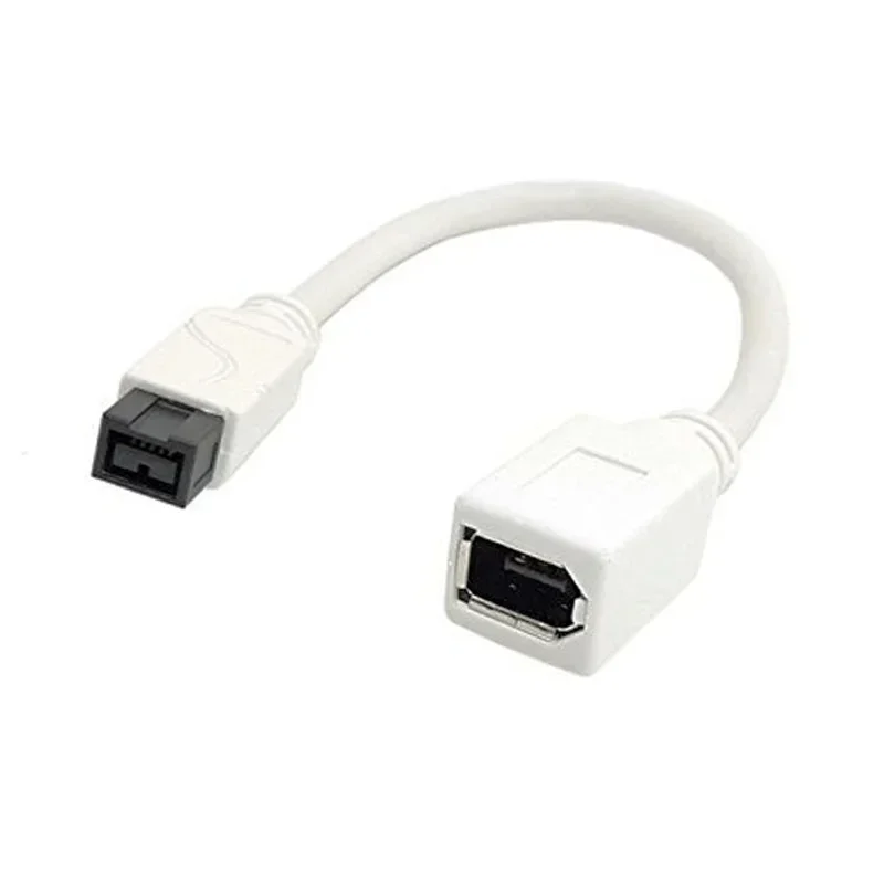 The New White IEEE 1394 6PIN Female to 1394b 9PIN Firewire Male 400 to 800 Cable 10cm