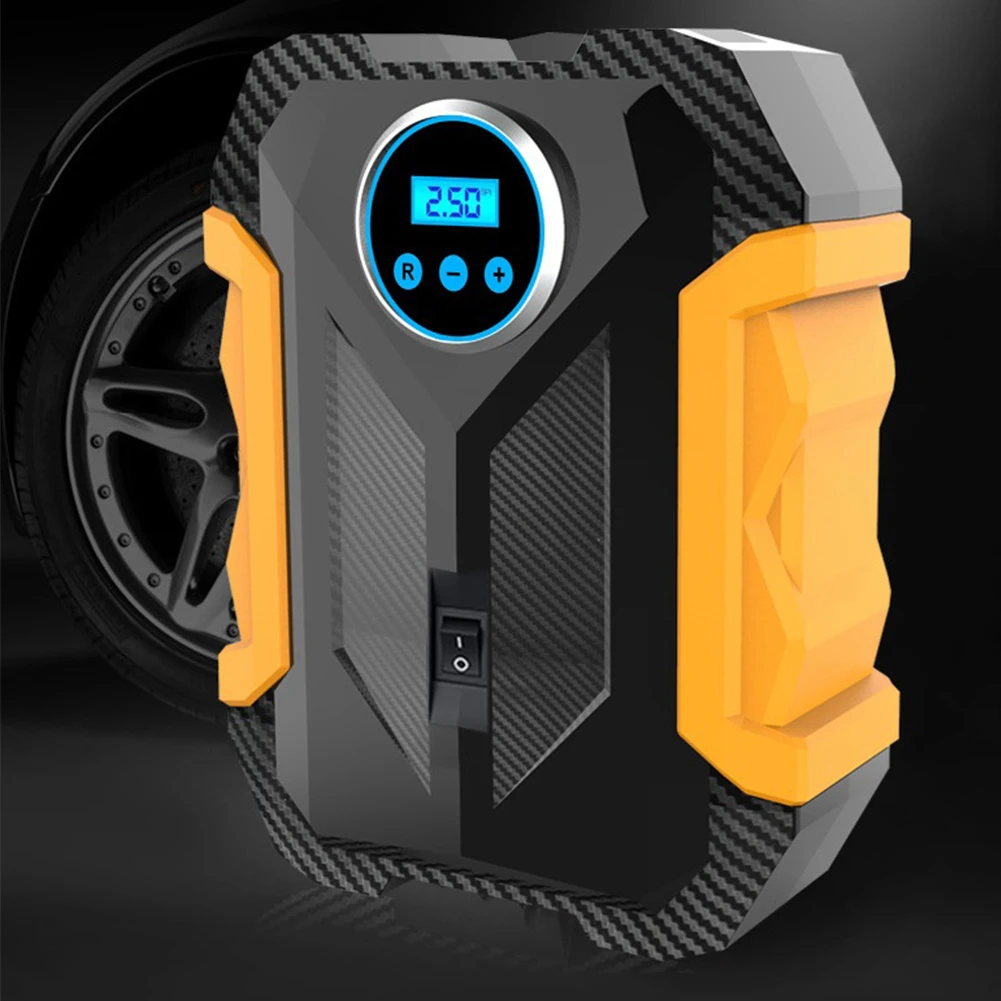 150PSI Portable Car Inflator Pump with LED Light Bicycle Air Compressor Digital Display for Automobile Bicycle Ball