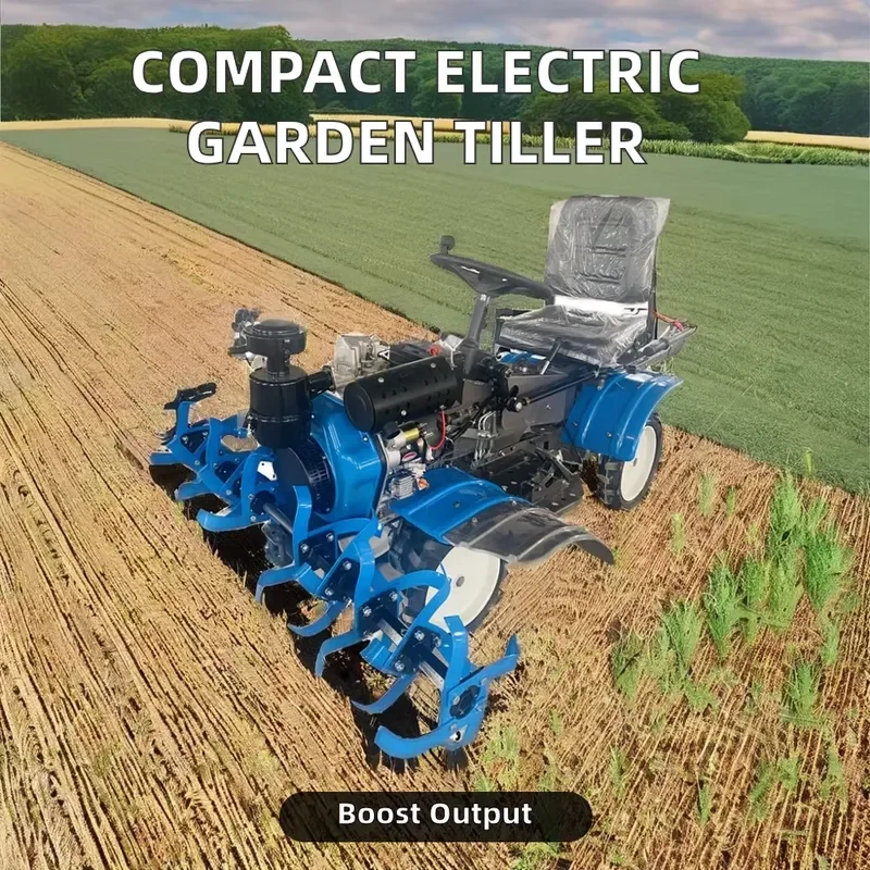 New Condition Mini Multifunctional Garden Tiller Cultivator & Power Weeder Tractor-Operated Machine Sitting Tiller