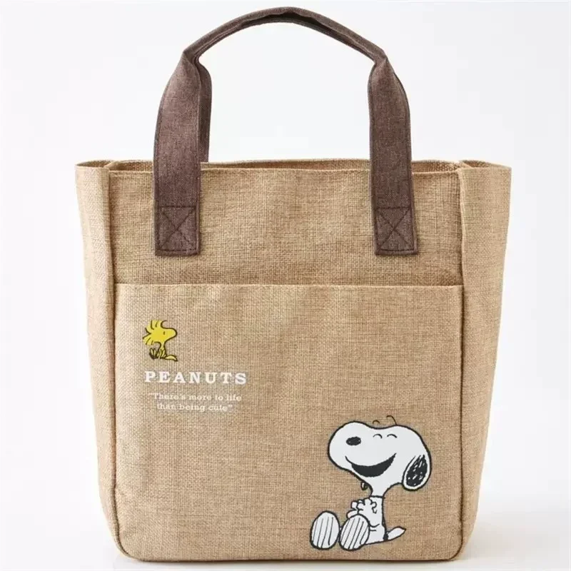 New Snoopy Cartoon Cute Large Capacity Handbag Fashion Student storage Tutorial Bag Handbag