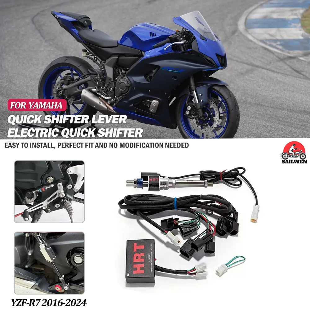 Quickshifter pour Yamaha YZF-R7 r7 2016-2024, levier de changement de vitesse unidirectionnel/bidirectionnel, transmission rapide