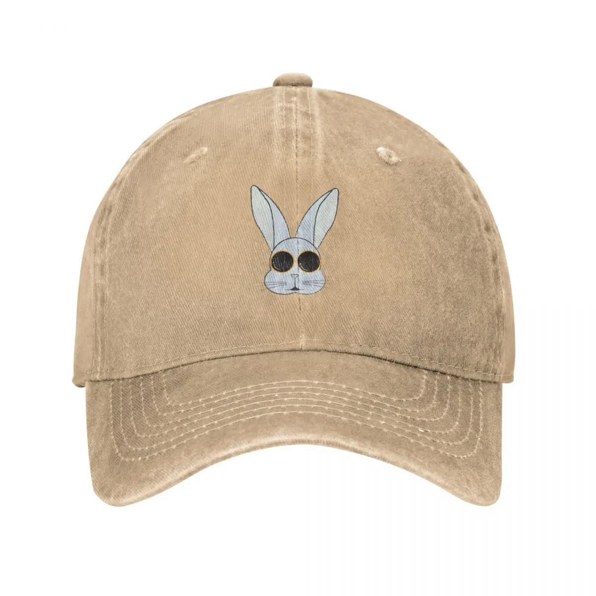 bunny rabbit face with round sunglasses Baseball Cap Anime Hat Cosplay Mountaineering Golf Men Women's