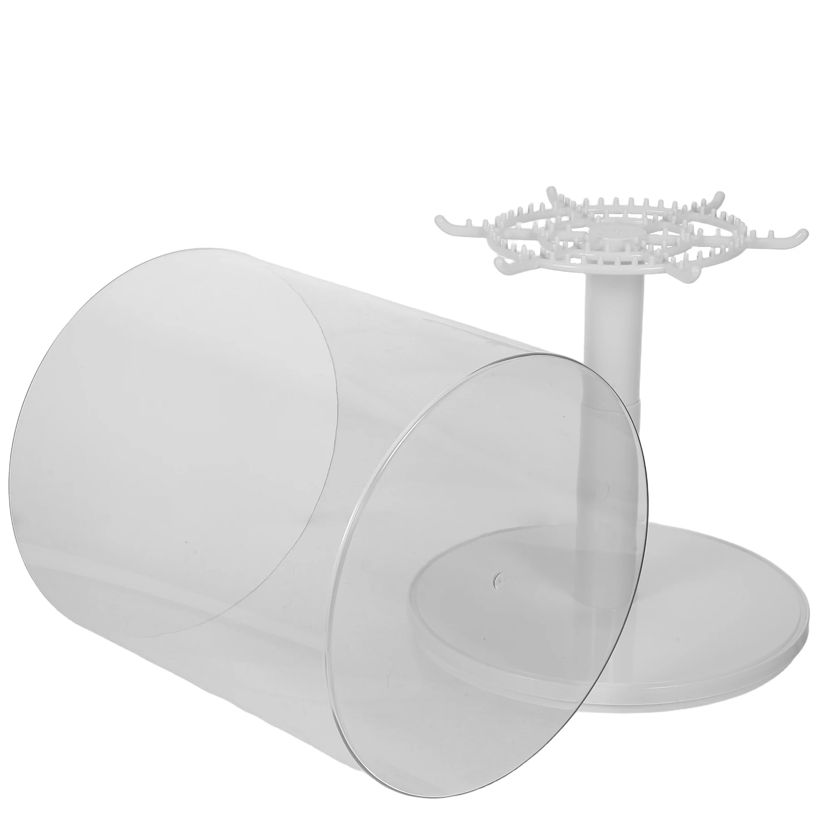 

Display Stand Toys Clear Rotating Miniature Figurines Organizer Case Storage Round Plastic Desktop