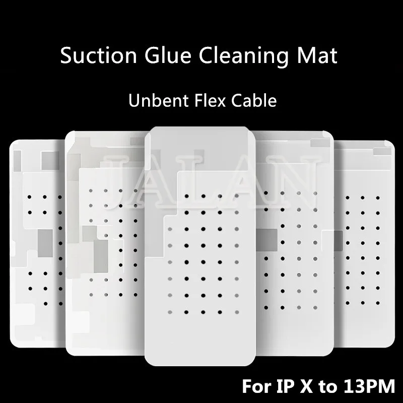 Silicone Mat For IP X Xs Xsmax Xr 11 12 13 14Plus 14Pro Max Unbent Flex Cable OCA Glue Remove Suction Glue Cleaning Pad