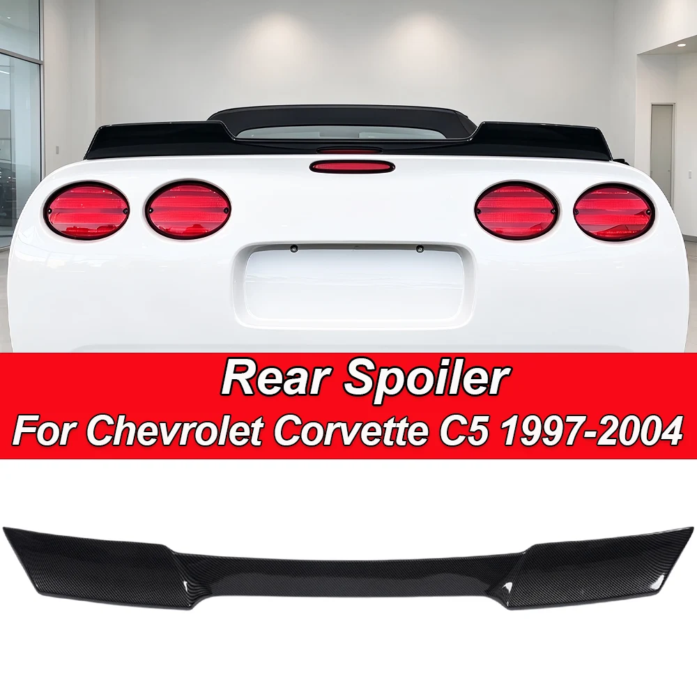 For Chevrolet Corvette C5 1997-2004 ZR1 Style Glossy Black/Carbon Look Rear Trunk Lid Wing Spoiler Body Kit Car Accessories