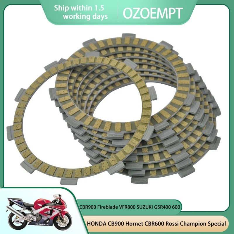 OZOEMPT Fibrous Clutch plate Apply to HONDA CB900 Hornet CBR600 Rossi Champion Special CBR900 Fireblade VFR800 SUZUKI GSR400 600