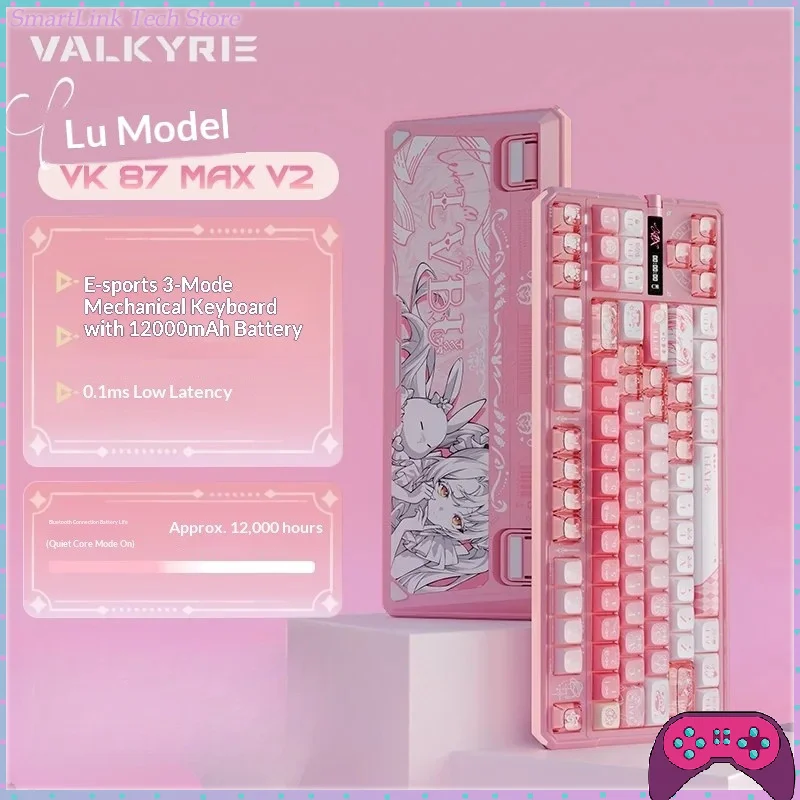 Valkyrie VK87 V2 Mechanical Keyboard 87 Keys Dual 8K Polling Rate Wireless Triple-Mode Custom Mechanical Keyboards Gifts