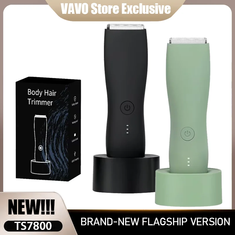 

Body Hair Trimmer for Men Balls Waterproof Green Electric Shaver Trimmer Machine for Man Shaving Groin Trimmers Sensitive Areas