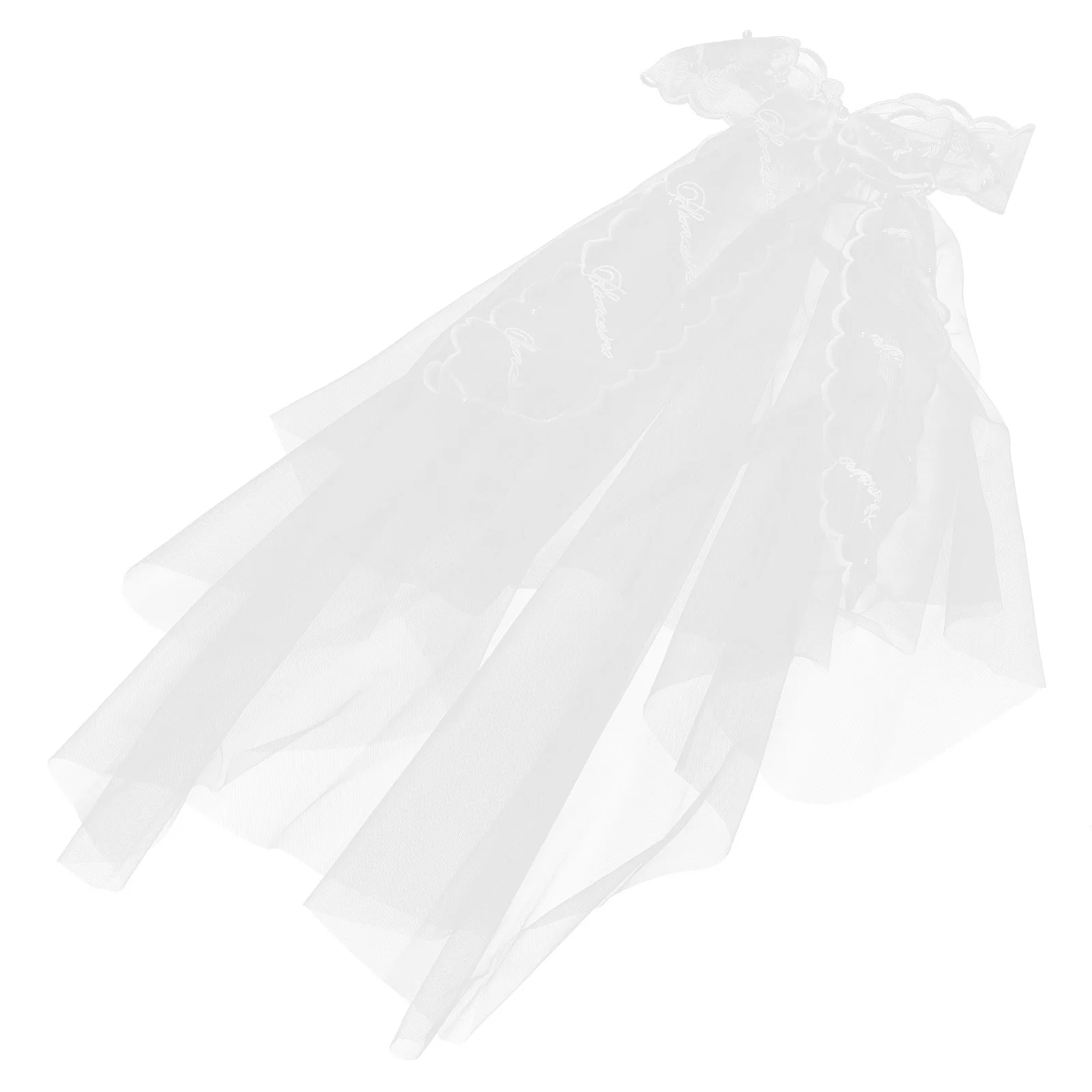 

Bridal Veil Wedding Dress Veil White Lightweight Easy to Wear and Take Off Perfect for Bride and Bachelorette Party Decorative
