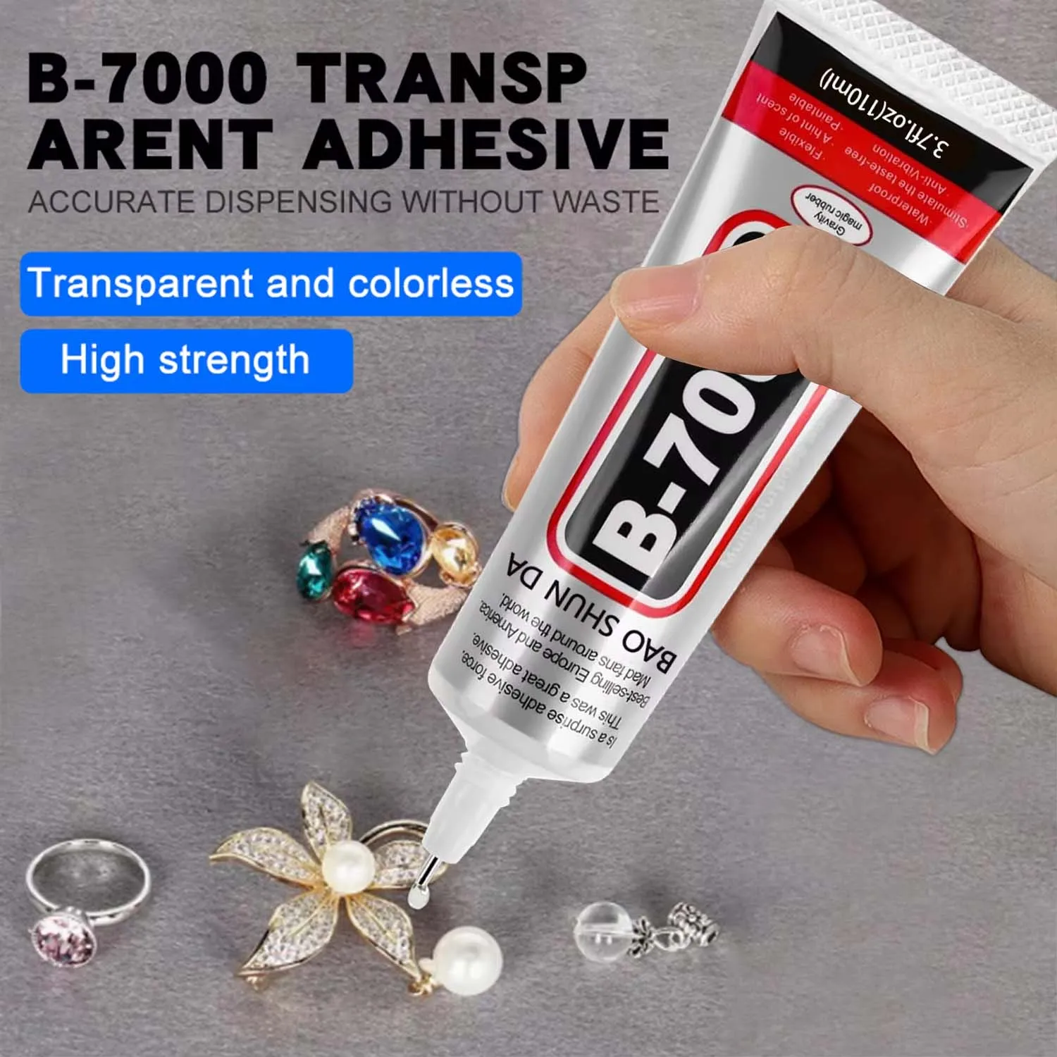 B7000 jewelry glue, mobile phone repair glue, DIY cloth superglue, epoxy resin,Universal Glass Plastic DIY Precision Applicator.