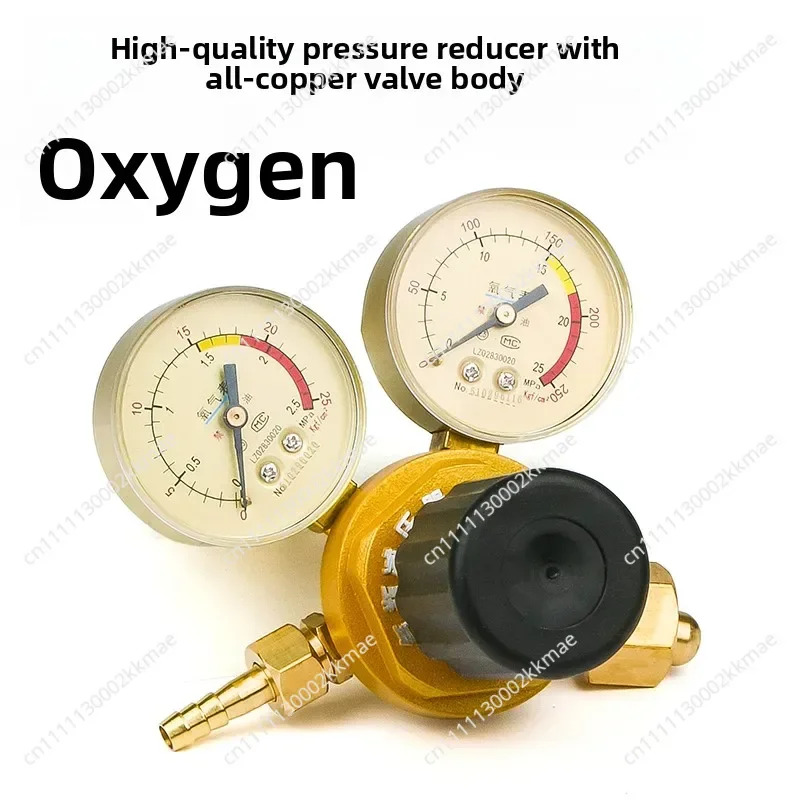 Heavy Duty Brass Gas Regulator, High Pressure Gauge for Oxygen Acetylene Argon CO2 LPG Propane, Industrial Gas Control Valve