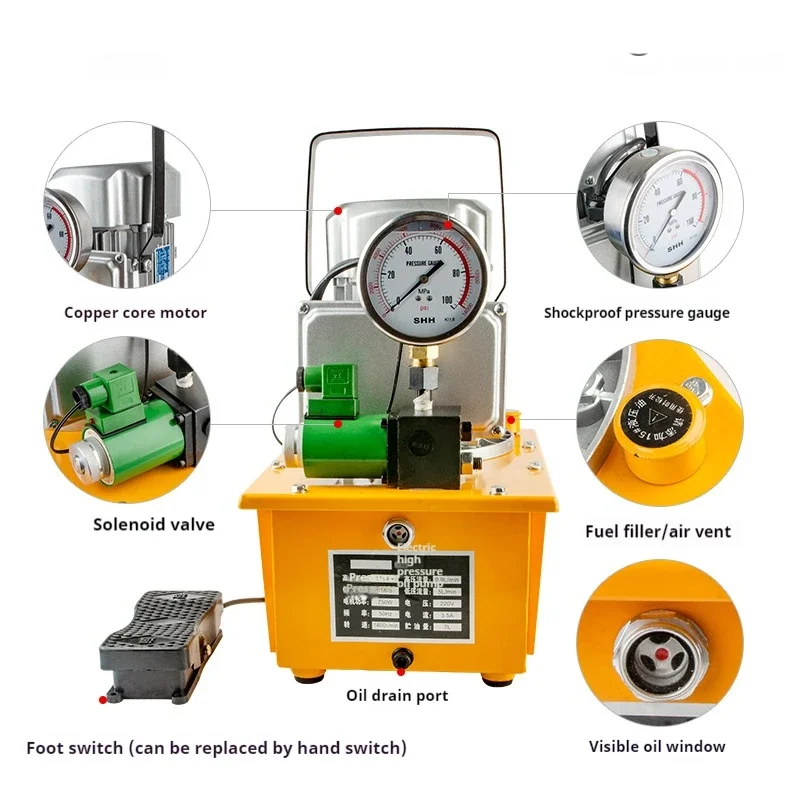 GYB-700A Hydraulic Electric Pump Oil Pressure Pedal - with Solenoid Valve Oil Pressure Pump