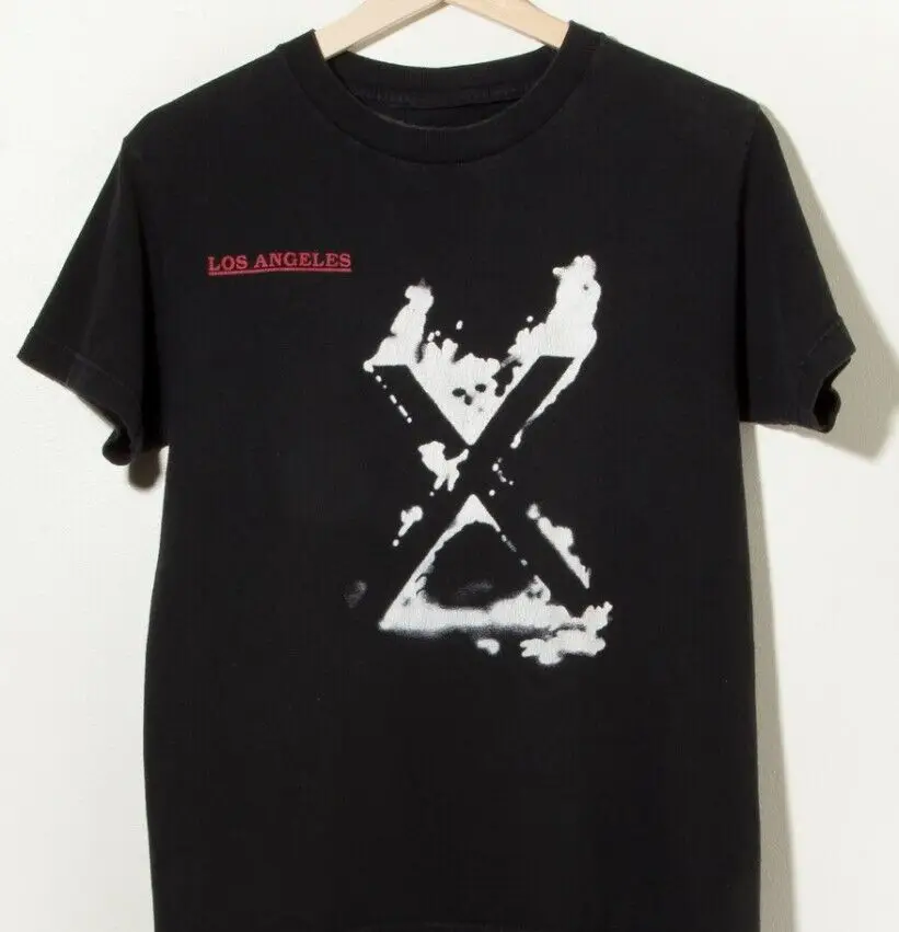 X Band Los Angeles T Shirt Distressed Punk Heavy Metal TE4056