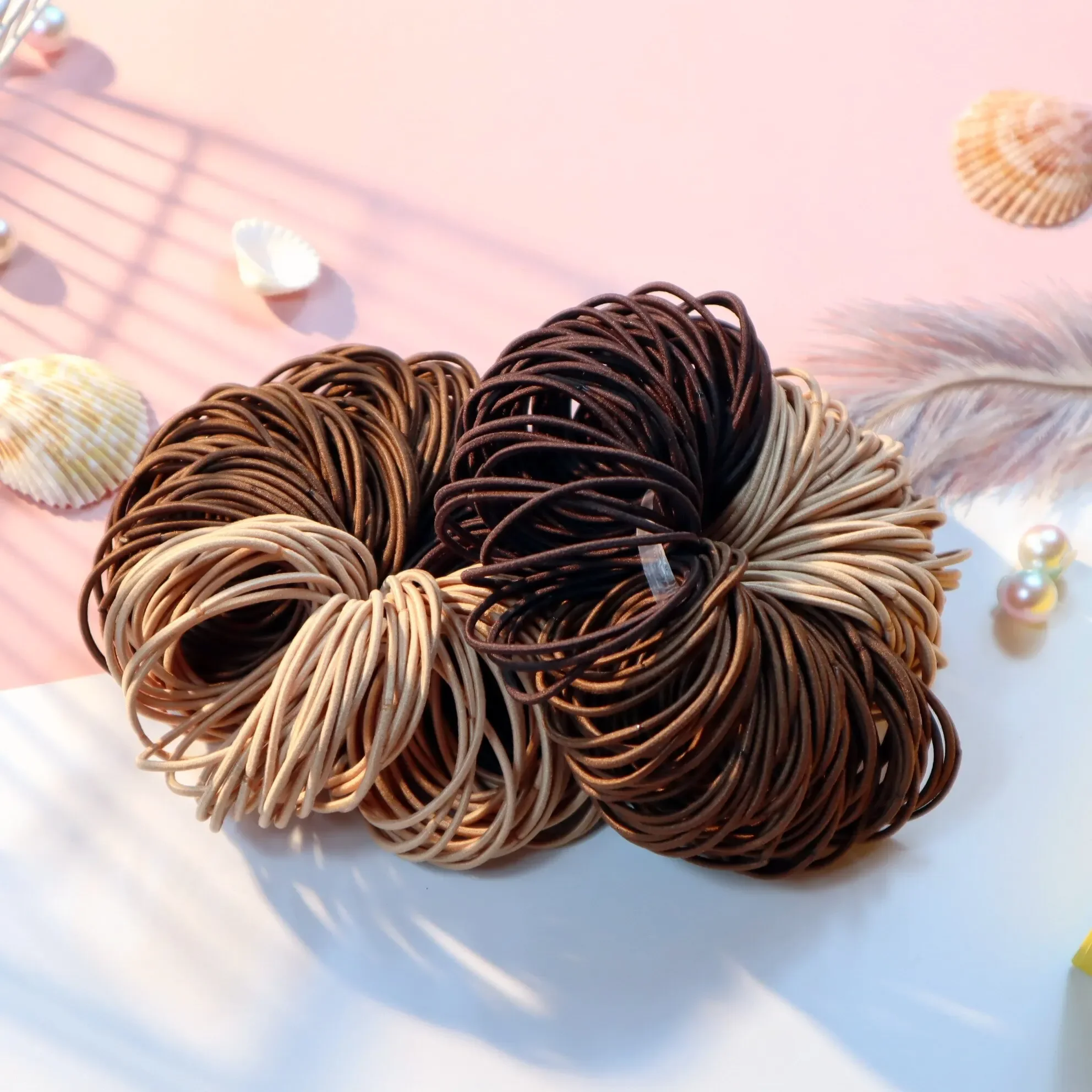 100PCS/Set Hair Ties Elastic Rubber Bands for Women Men Thin Hair Rubber Bands Ponytail Scrunchies Hair Accessories for Women