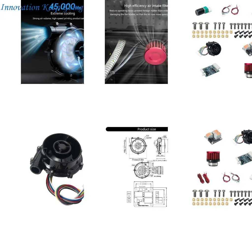 

E65C 24V Bless Blower Высокая эффективность WS7040 вентилятор для Vzbot и Hevort -принтер