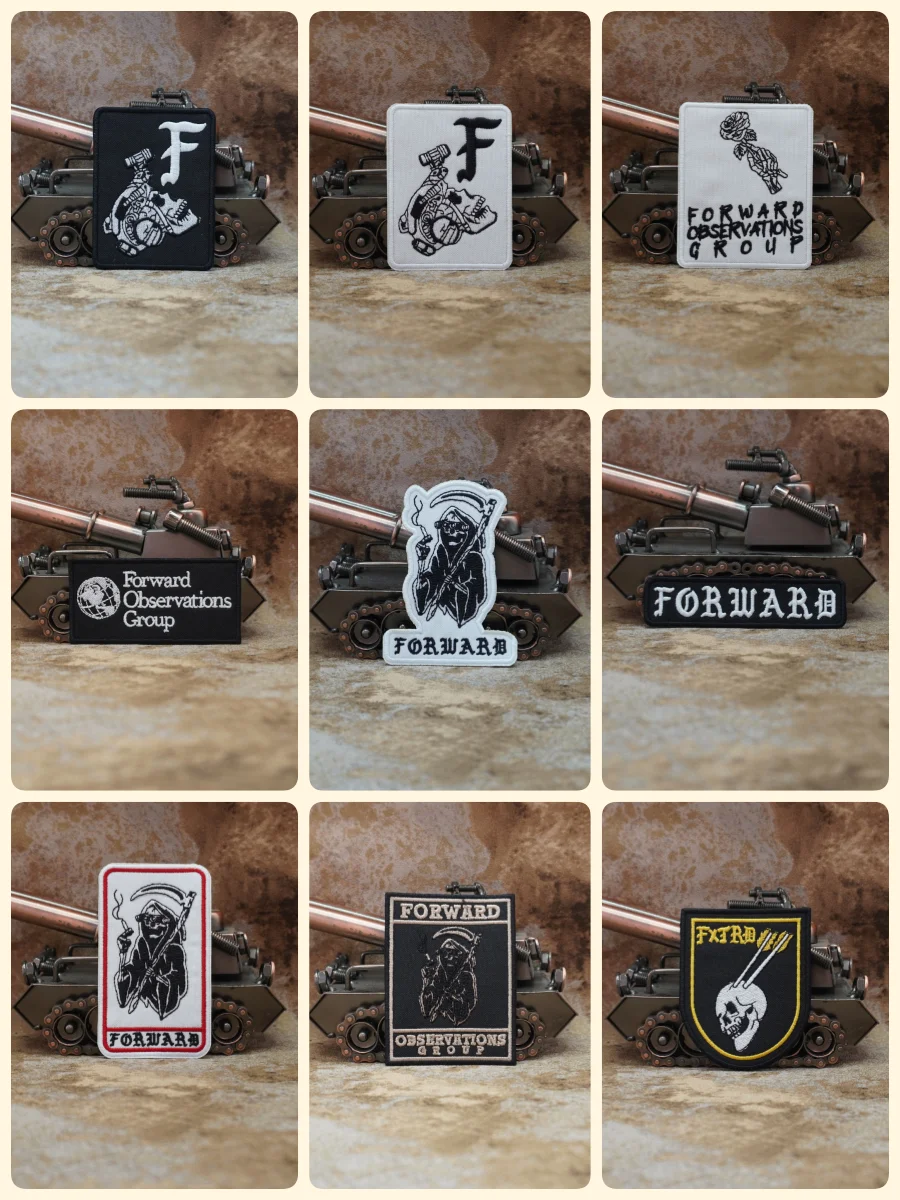 【セール中】Forward Observations Group 戦術的な刺繍パッチ、絶妙で高品質、衣類に使用され、フックまたはアイロンで背面に貼り付けられます。