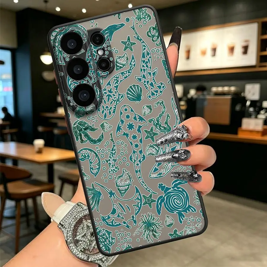 Underwater Graffiti Case for Samsung Galaxy S26 S20 FE S25 Ultra S22 S24 Plus S21 Note 20 Ultra 10+ S23 FE Funda Back Phone