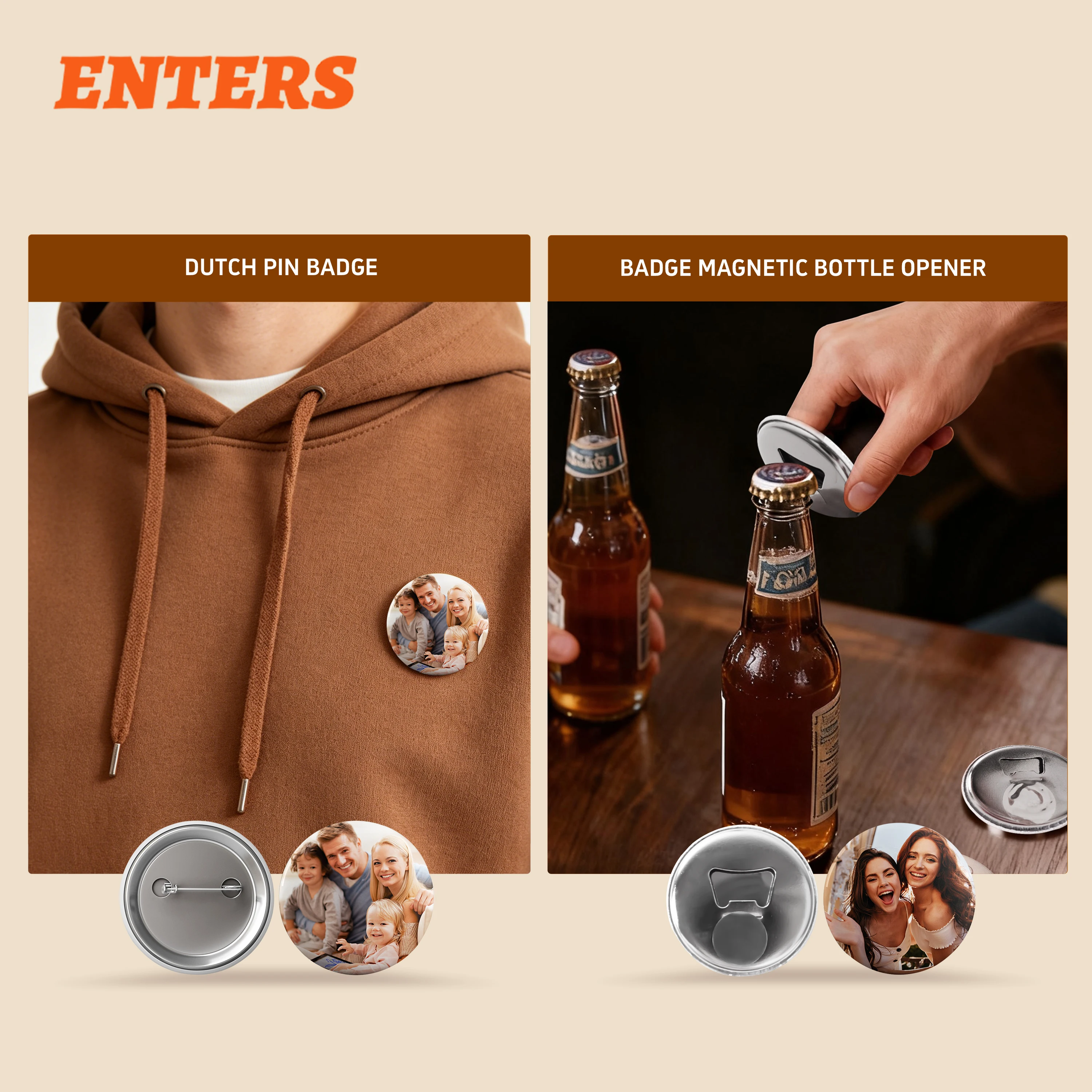 أجزاء صانع شارات معدنية دائرية - مراجعة Button Badge Blank وسعره